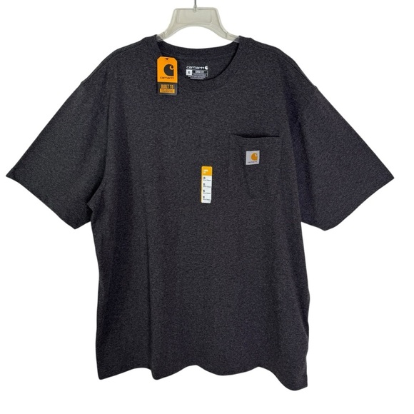 NWT Carhartt Men's K87 Short Sleeve Workwear Pocket T-Shirt Gray Heather Size XL - Picture 4 of 10